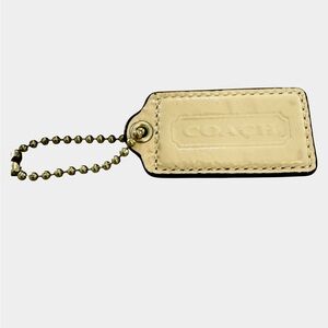 Coach Ivory Patent Leather Hang Tag